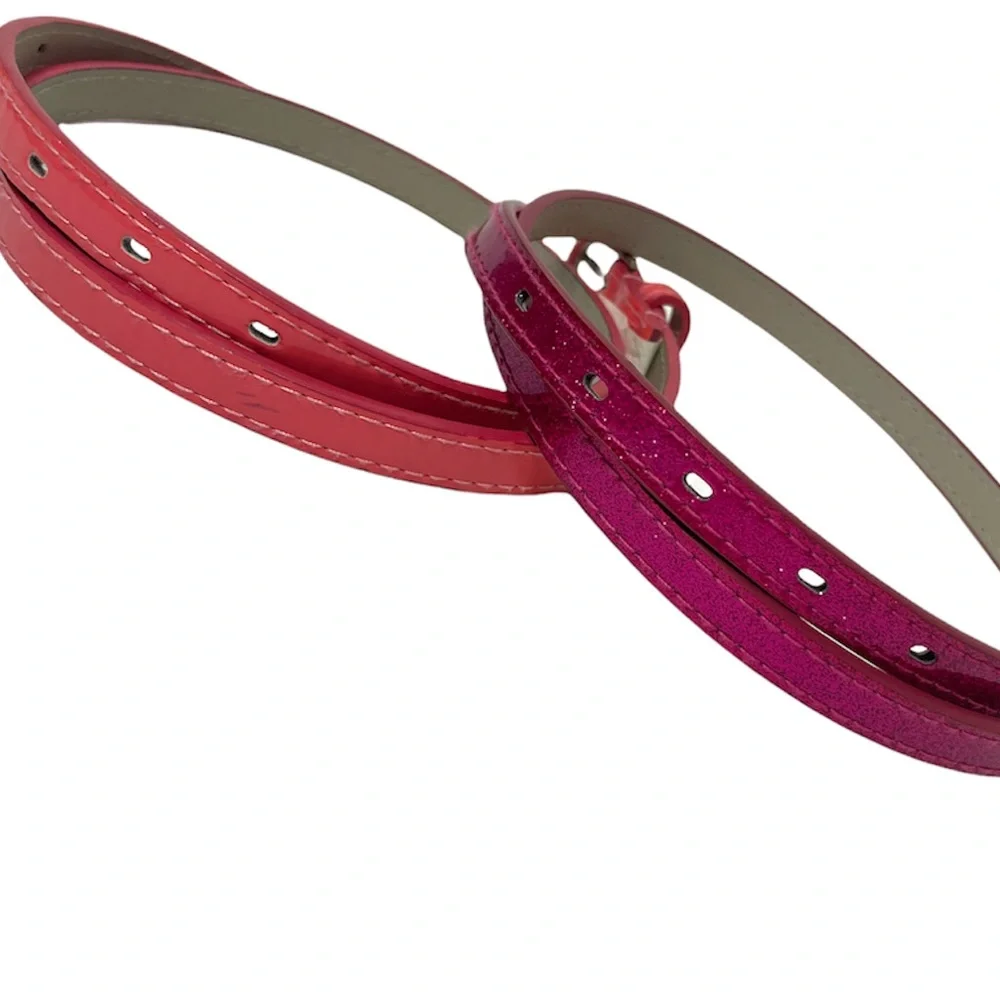 Girls Belt Set Bundle Glam Barbie Pink & Pink Sparkle Size M/L Girls Size 8 -10